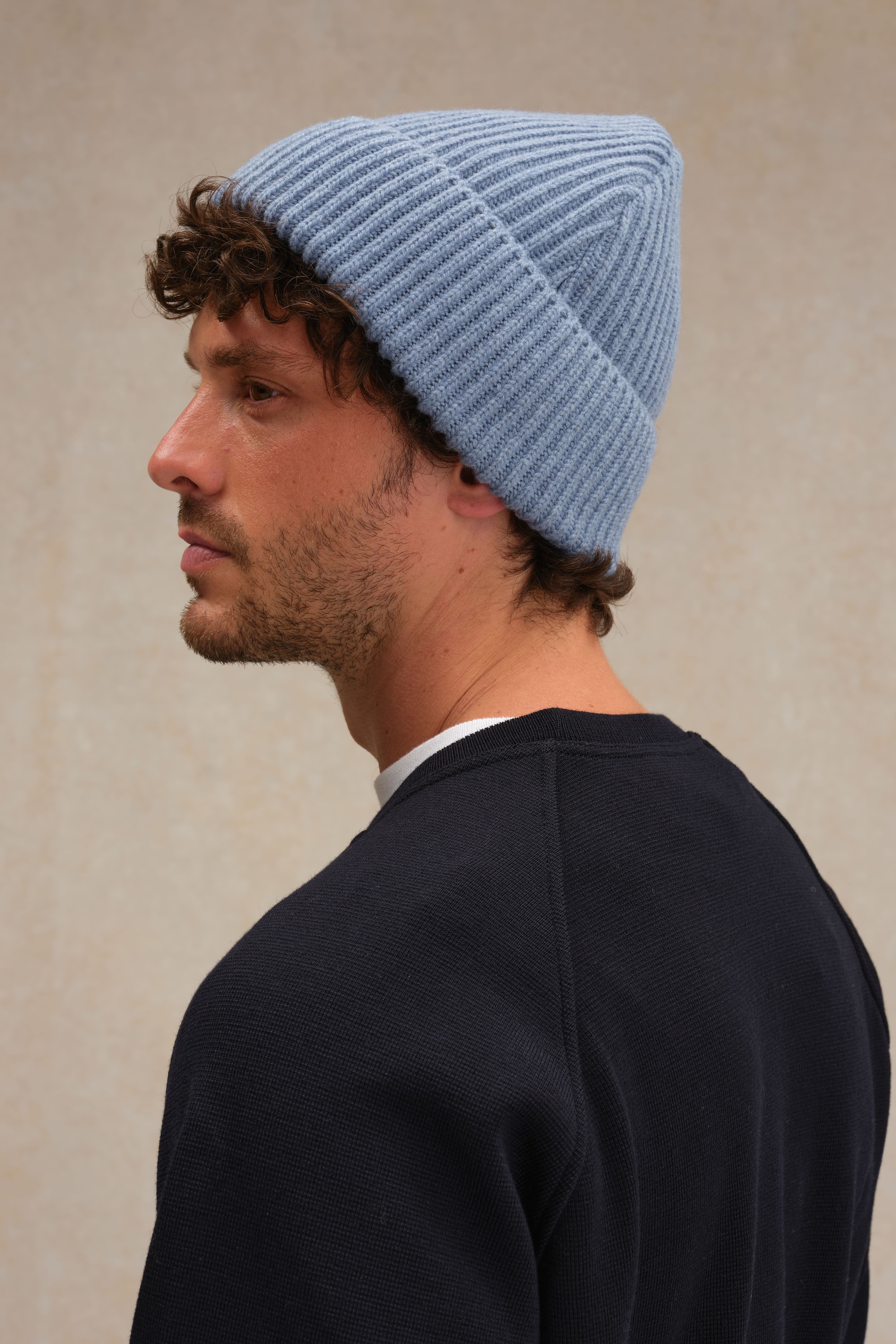 Bonnet extra doux mixte bleu orage - Image 3
