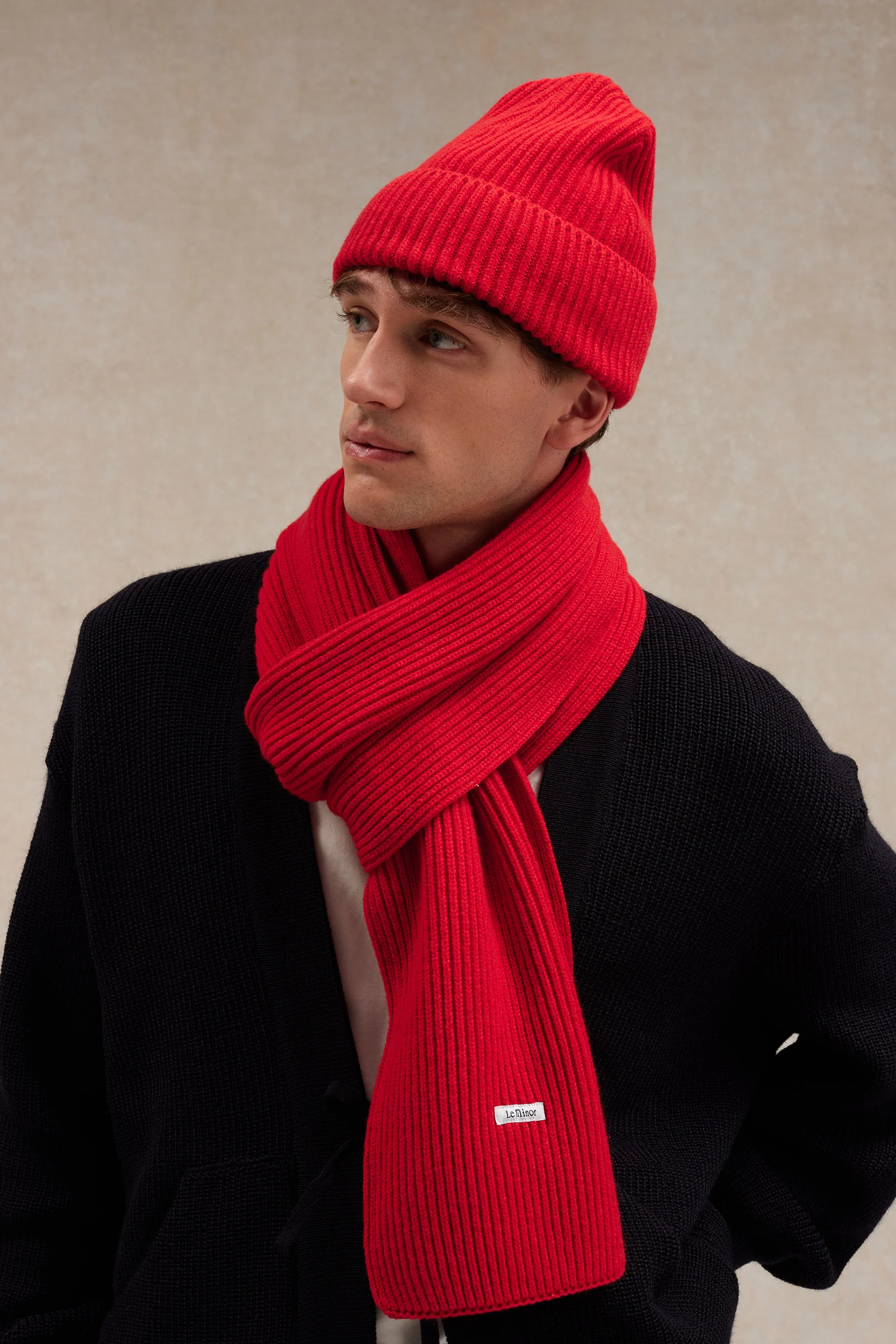 Bonnet extra doux mixte rouge - Image 3