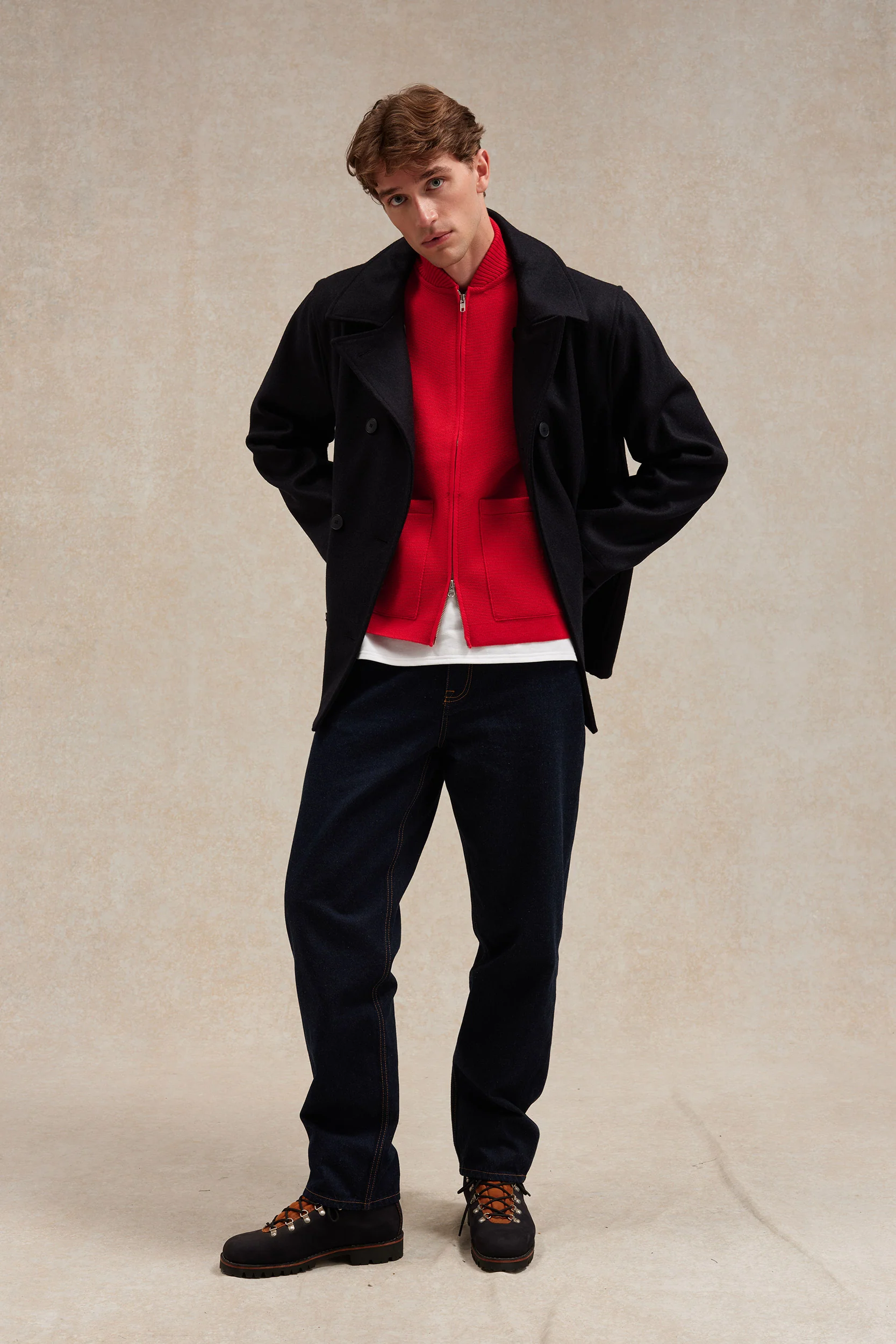 Gilet zippé rouge Milano pour homme - Image 3