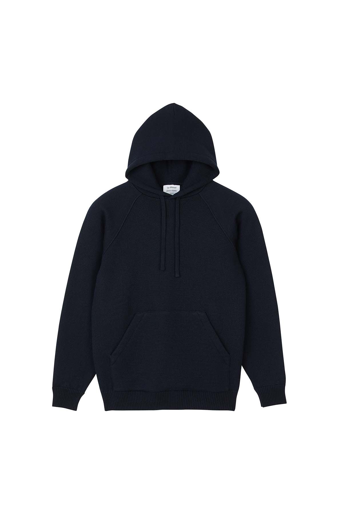 Hoodie bleu marine en laine mérinos pour femme - Image 5