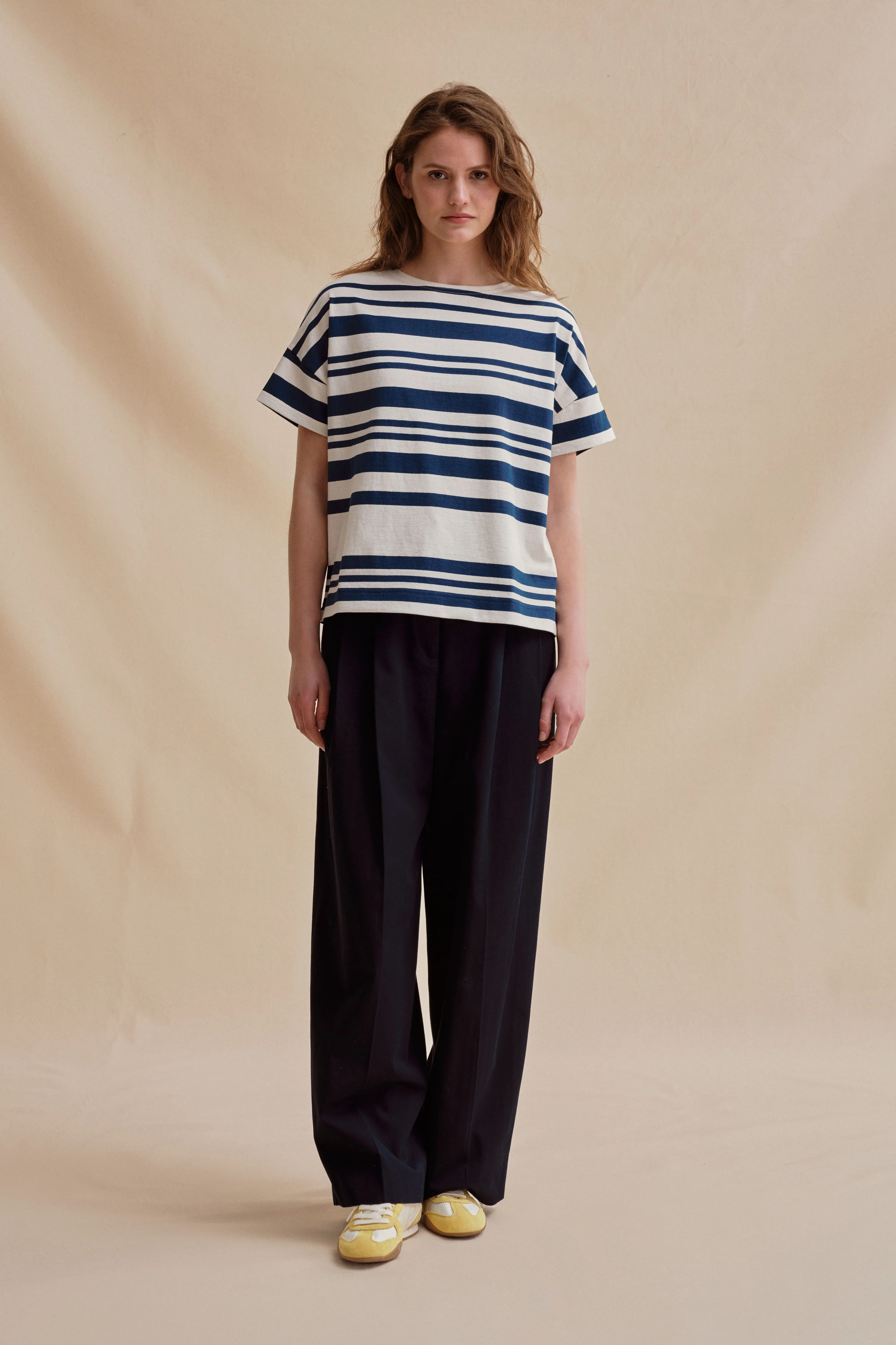 Marinière Jim oversize rayures irrégulières pour femme - Image 3