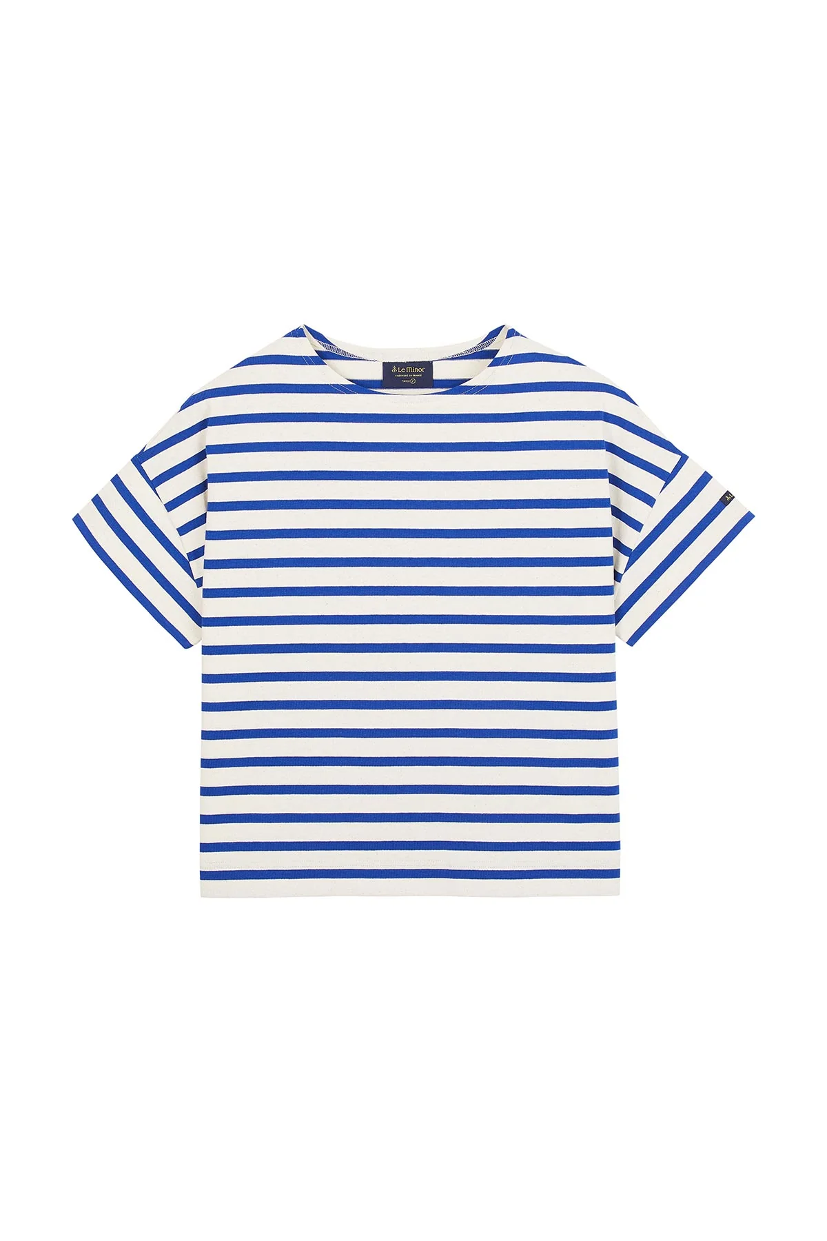 Marinière Jim oversize blanc et roi pour femme - Image 4