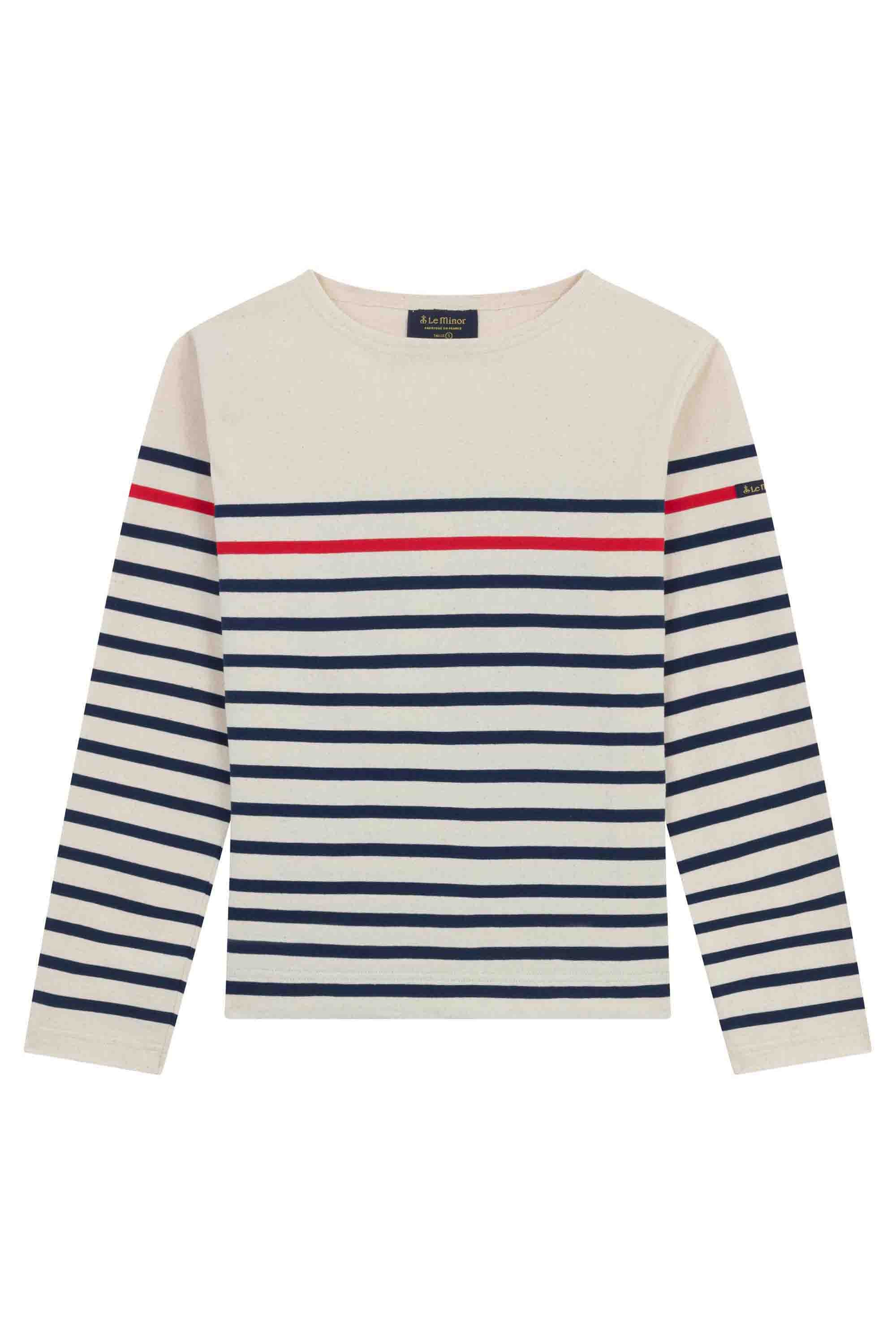 Marinière originale écru avec rayure rouge pour femme - Image 4