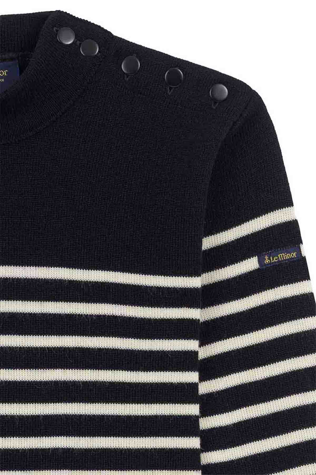Pull marinière bleu marine pour femme - Image 5