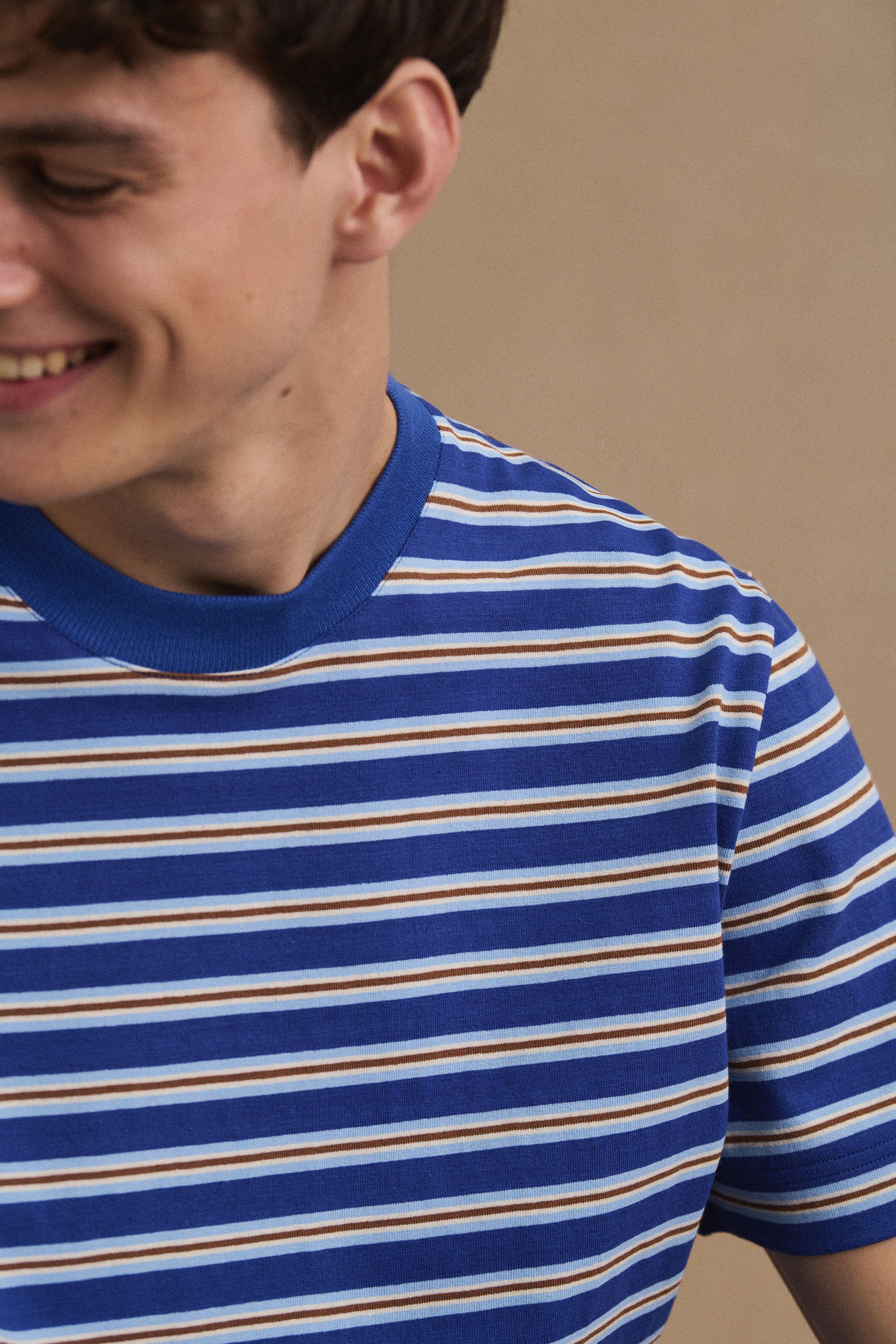 T-shirt rayé Andy bleu - Image 3