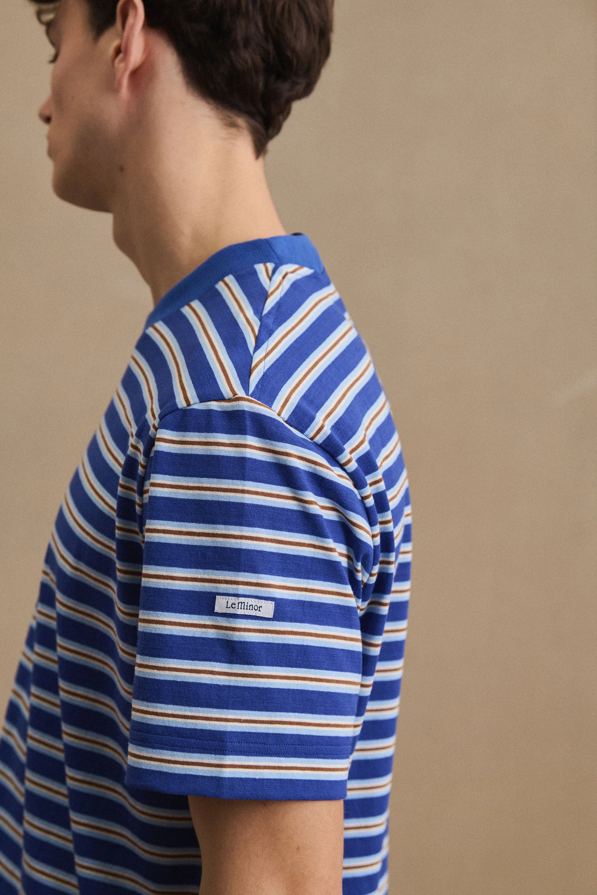 T-shirt rayé Andy bleu - Image 4