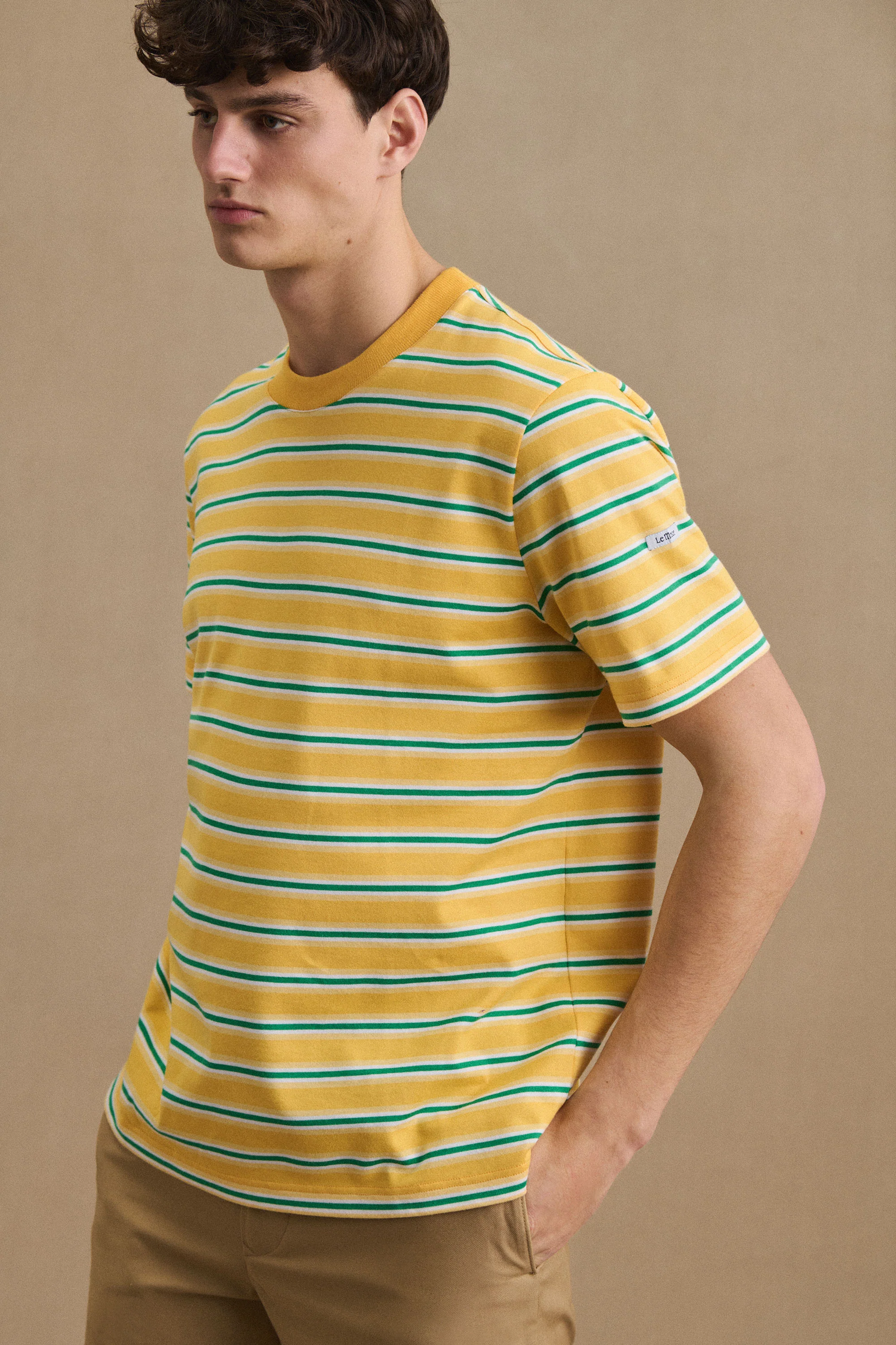 T-shirt rayé Andy jaune - Image 3