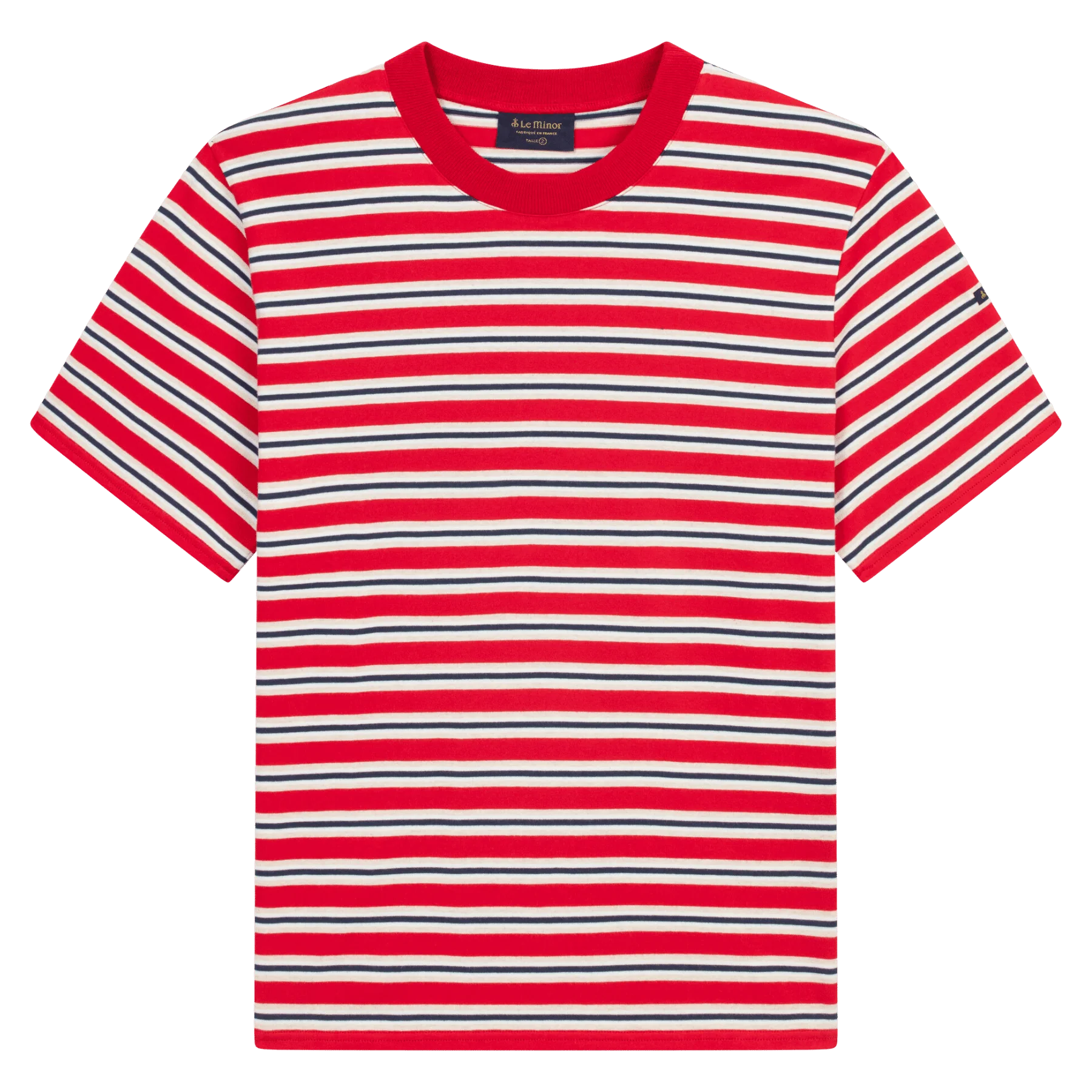 T-shirt rayé Andy rouge - Image 4