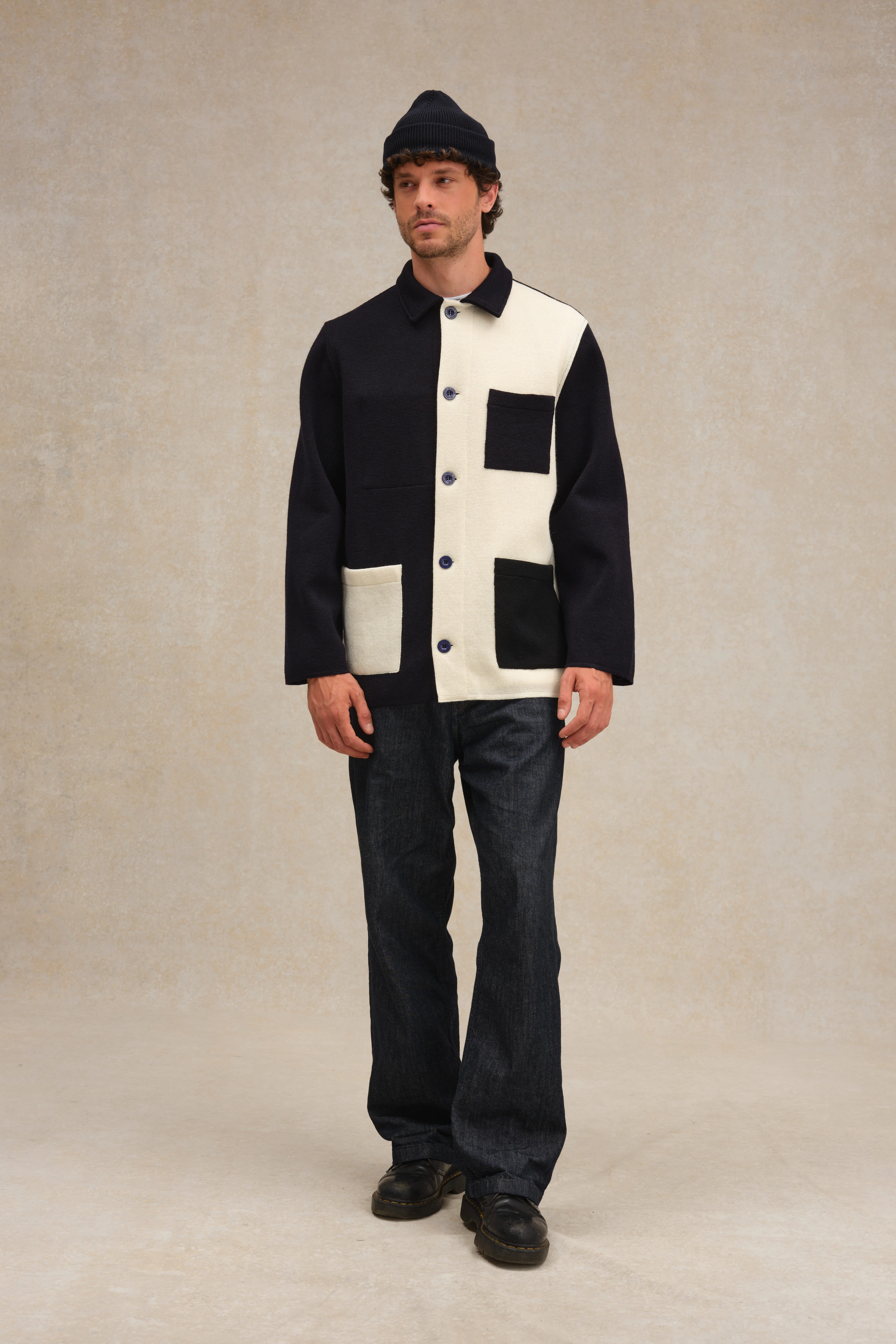 Veste de travail homme en maille Milano - Le Minor x Le Laboureur - Image 3